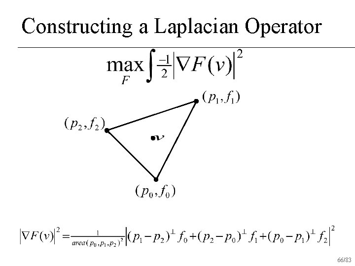 Constructing a Laplacian Operator 66/83 