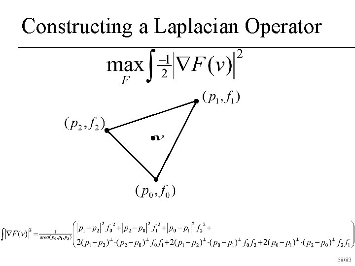 Constructing a Laplacian Operator 68/83 