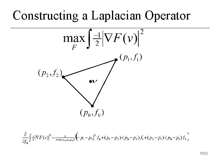 Constructing a Laplacian Operator 70/83 