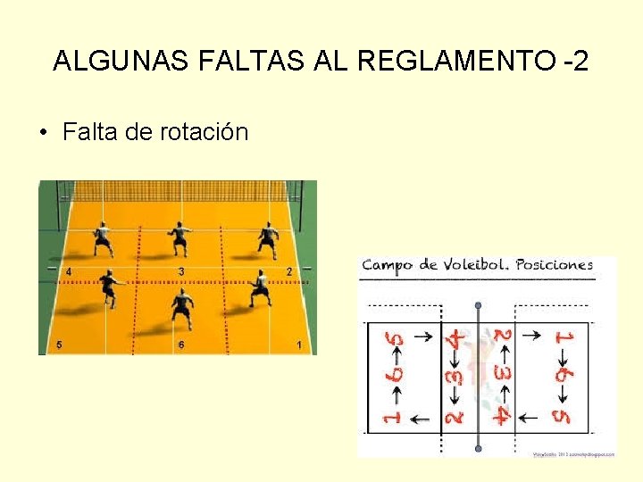 ALGUNAS FALTAS AL REGLAMENTO -2 • Falta de rotación 