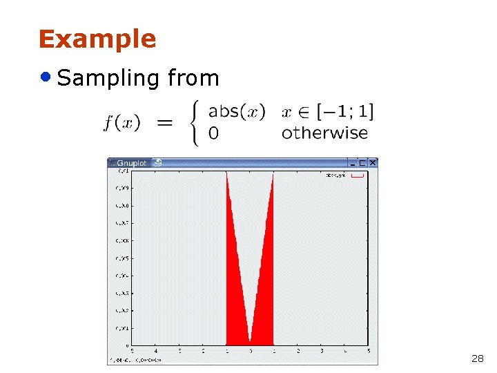 Example • Sampling from 28 