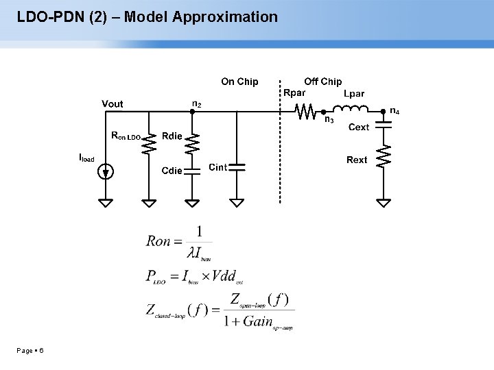 LDO-PDN (2) – Model Approximation Page 6 