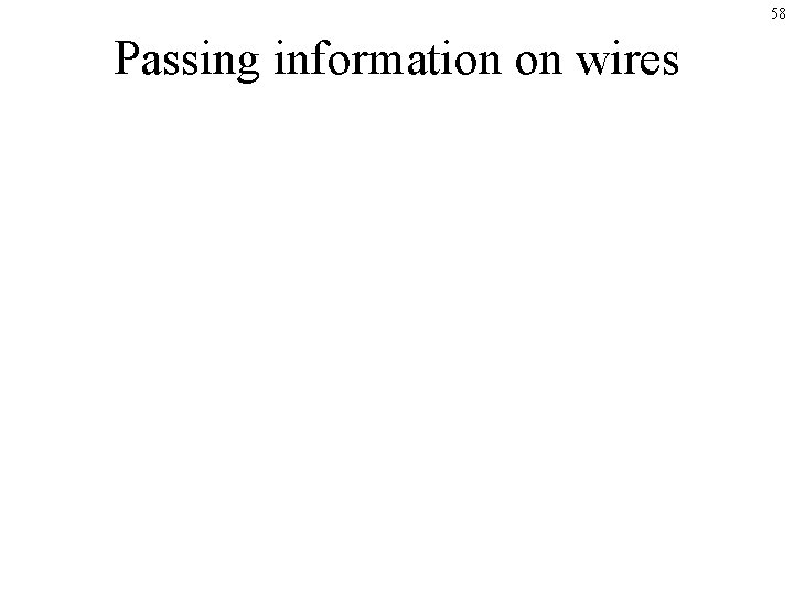 58 Passing information on wires 58 Passing information on wires