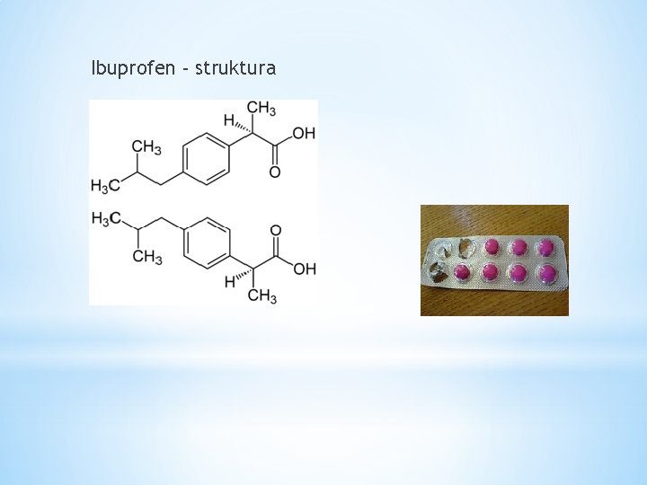 Ibuprofen - struktura 