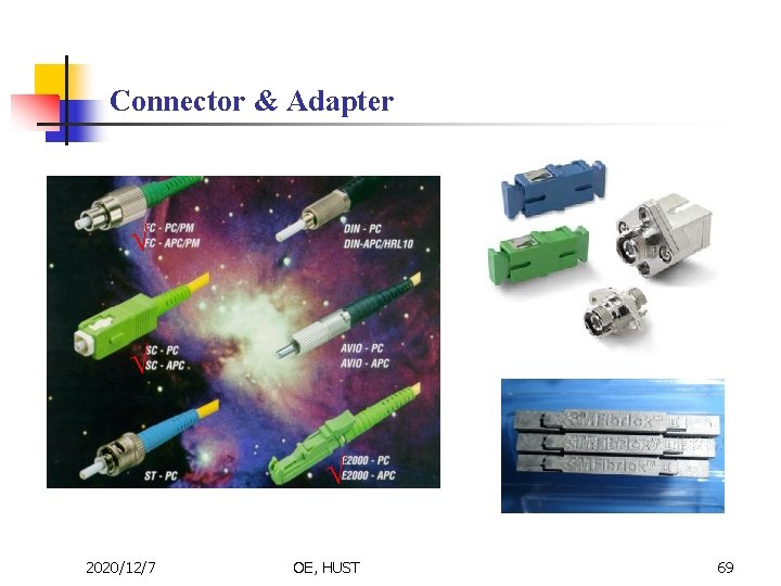 Connector & Adapter √ √ √ 2020/12/7 OE, HUST 69 