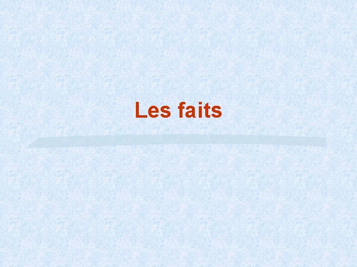 Les faits 