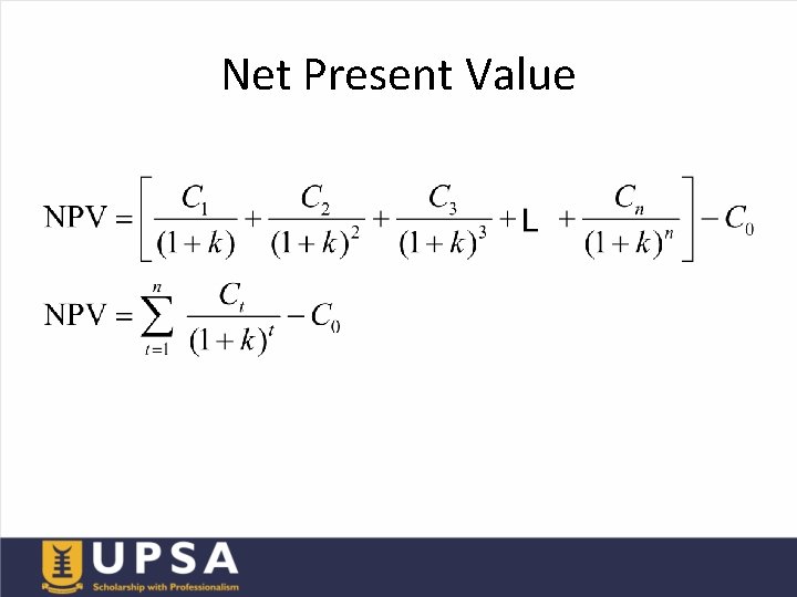 Net Present Value 