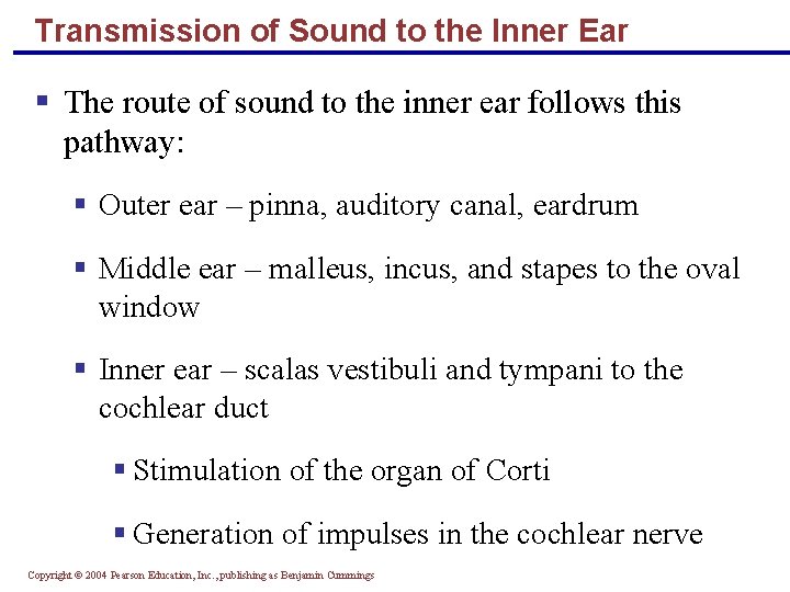 Transmission of Sound to the Inner Ear § The route of sound to the