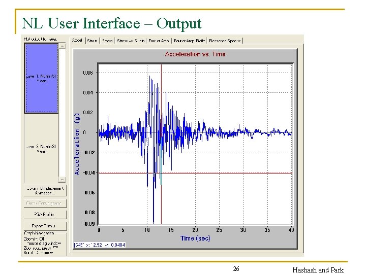 NL User Interface – Output 26 Hashash and Park 