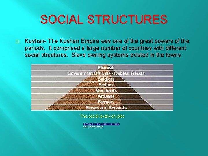 SOCIAL STRUCTURES � Kushan- The Kushan Empire was one of the great powers of
