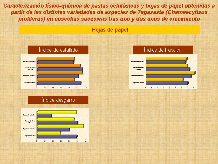 Caracterización físico-química de pastas celulósicas y hojas de papel obtenidas a partir de las