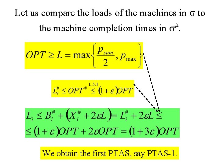 Let us compare the loads of the machines in to the machine completion times