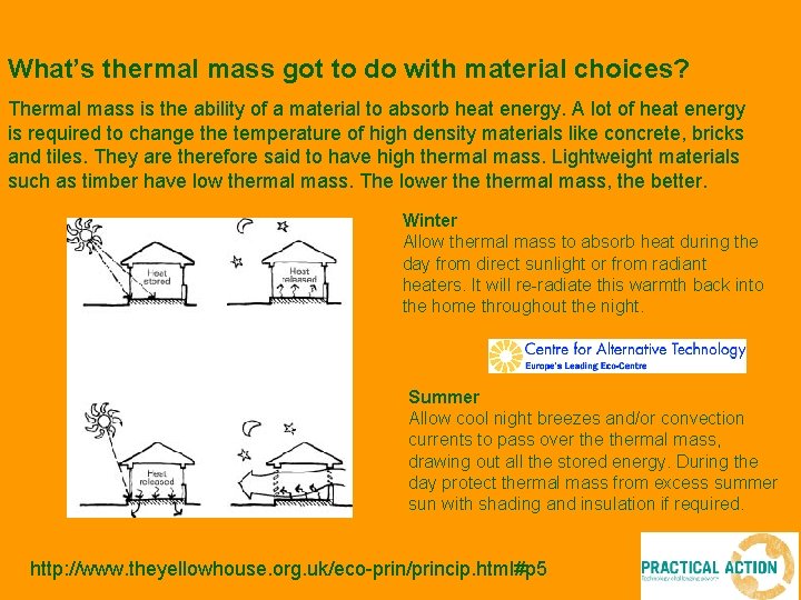 What’s thermal mass got to do with material choices? Thermal mass is the ability