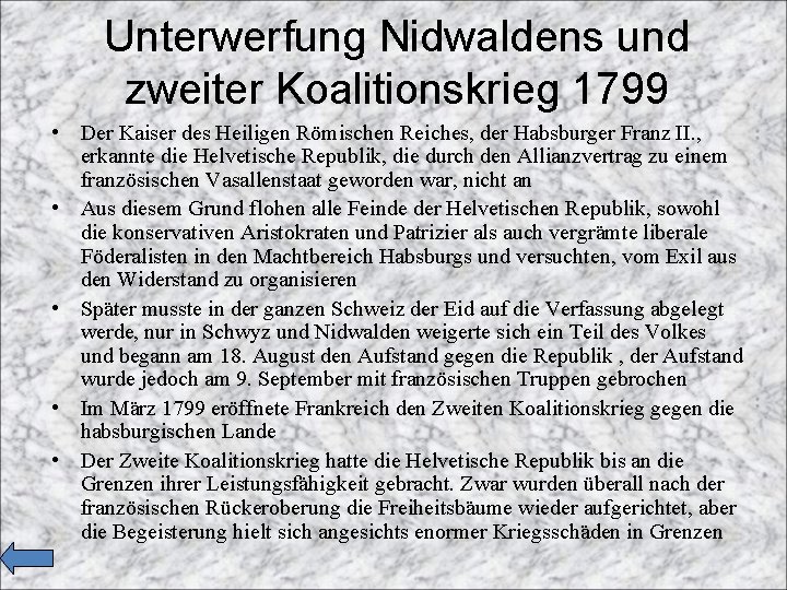 Unterwerfung Nidwaldens und zweiter Koalitionskrieg 1799 • Der Kaiser des Heiligen Römischen Reiches, der