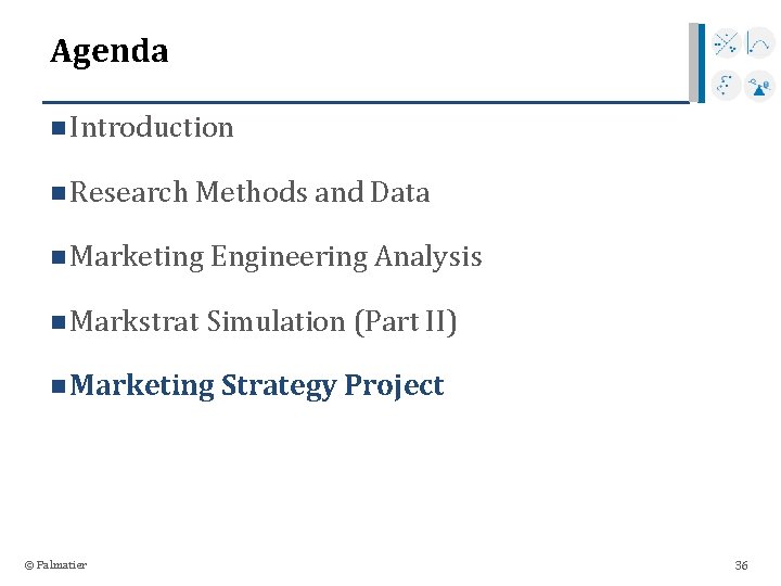 Agenda n Introduction n Research Methods and Data n Marketing Engineering Analysis n Markstrat