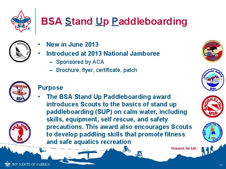 BSA Stand Up Paddleboarding • New in June 2013 • Introduced at 2013 National