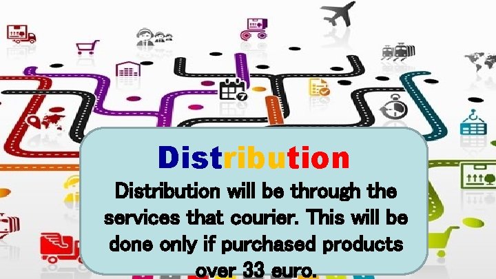 Distribution will be through the services that courier. This will be done only if Distribution will be through the services that courier. This will be done only if
