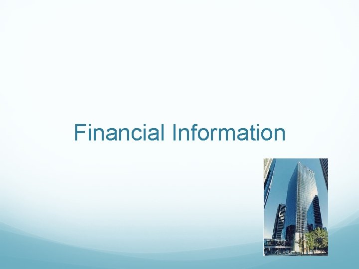 Financial Information 