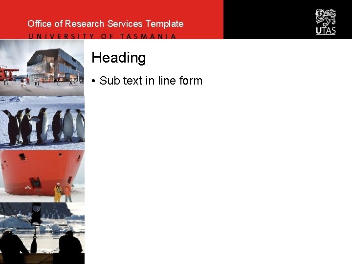 Office of Research Services Template Heading • Sub text in line form 