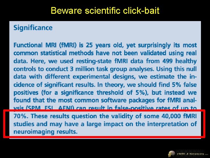 Beware scientific click-bait 