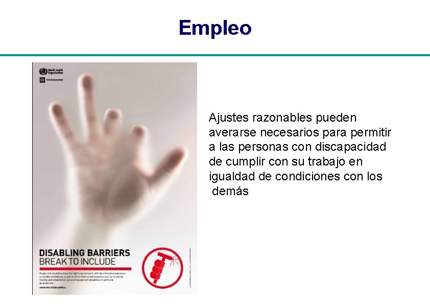 Empleo Ajustes razonables pueden averarse necesarios para permitir a las personas con discapacidad de
