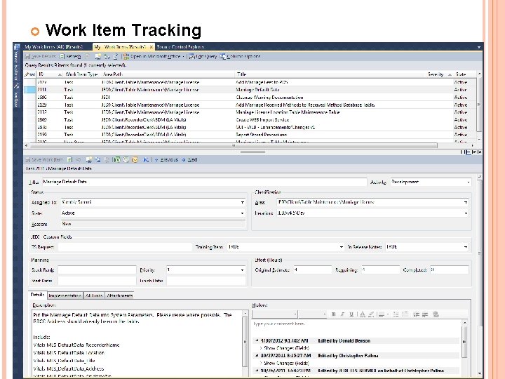 Work Item Tracking Work Item Tracking