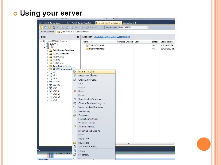 Using your server Using your server