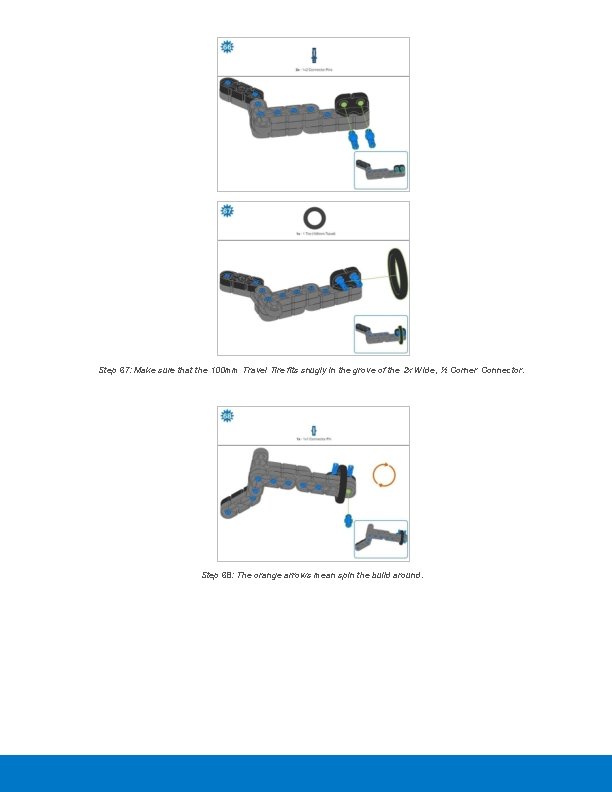 Step 67: Make sure that the 100 mm Travel Tire fits snugly in the
