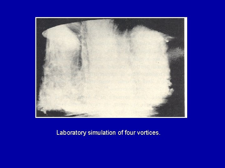 Laboratory simulation of four vortices. 