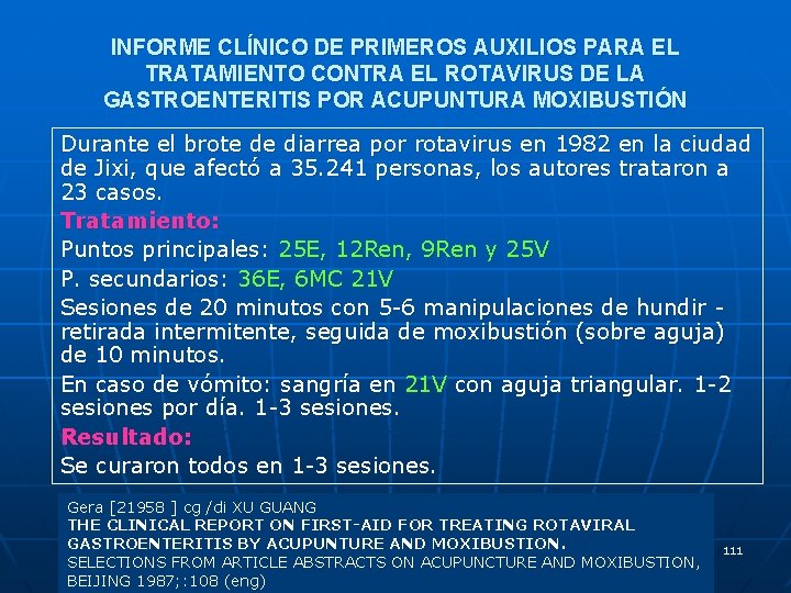 INFORME CLÍNICO DE PRIMEROS AUXILIOS PARA EL TRATAMIENTO CONTRA EL ROTAVIRUS DE LA GASTROENTERITIS