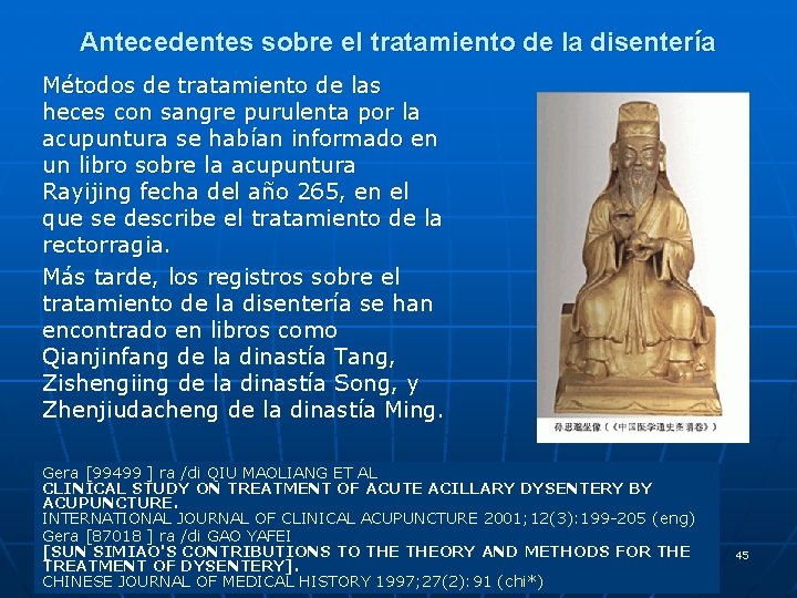 Antecedentes sobre el tratamiento de la disentería Métodos de tratamiento de las heces con
