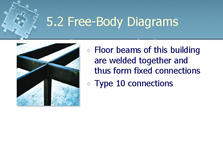 5. 2 Free-Body Diagrams l l Floor beams of this building are welded together 5. 2 Free-Body Diagrams l l Floor beams of this building are welded together