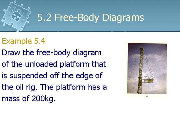 5. 2 Free-Body Diagrams Example 5. 4 Draw the free-body diagram of the unloaded 5. 2 Free-Body Diagrams Example 5. 4 Draw the free-body diagram of the unloaded