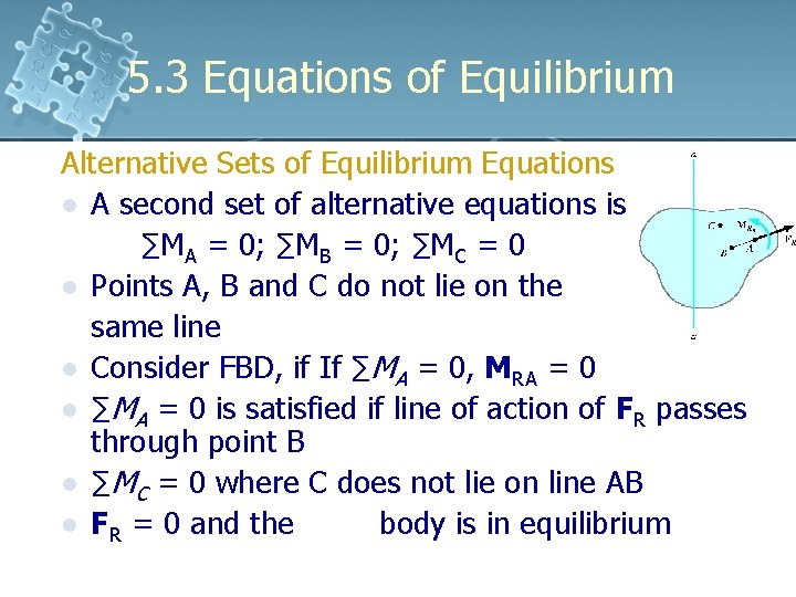 5. 3 Equations of Equilibrium Alternative Sets of Equilibrium Equations l A second set 5. 3 Equations of Equilibrium Alternative Sets of Equilibrium Equations l A second set