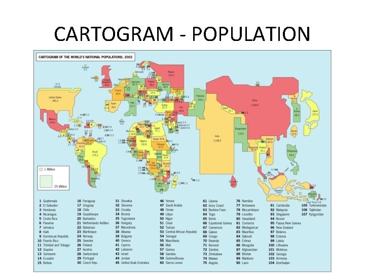 CARTOGRAM - POPULATION 