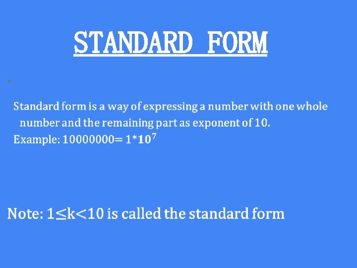 STANDARD FORM ● 