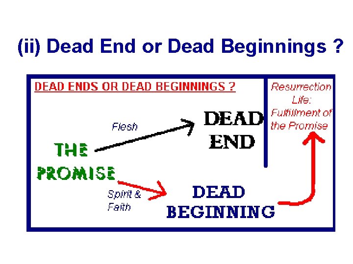 (ii) Dead End or Dead Beginnings ? 