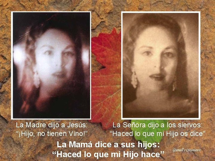 La Madre dijo a Jesús: “¡Hijo, no tienen Vino!” La Señora dijo a los