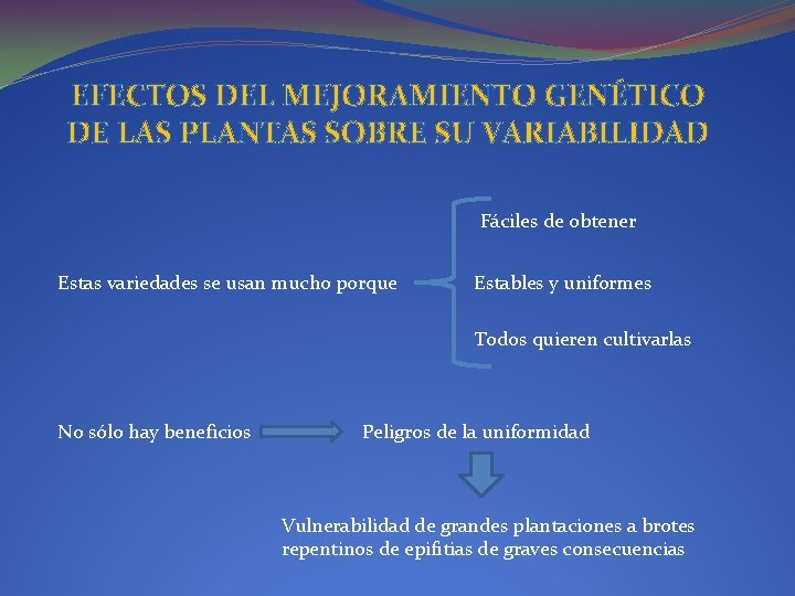 EFECTOS DEL MEJORAMIENTO GENÉTICO DE LAS PLANTAS SOBRE SU VARIABILIDAD Fáciles de obtener Estas