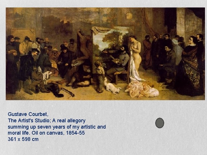 Gustave Courbet, The Artist's Studio; A real allegory summing up seven years of my