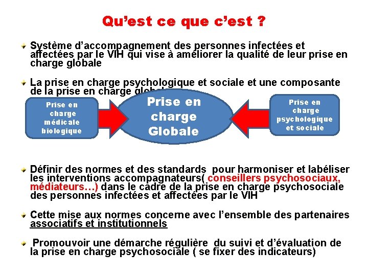 Qu’est ce que c’est ? Système d’accompagnement des personnes infectées et affectées par le