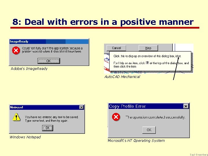 8: Deal with errors in a positive manner Adobe's Image. Ready Auto. CAD Mechanical