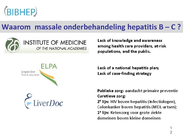 Waarom massale onderbehandeling hepatitis B – C ? Lack of knowledge and awareness among