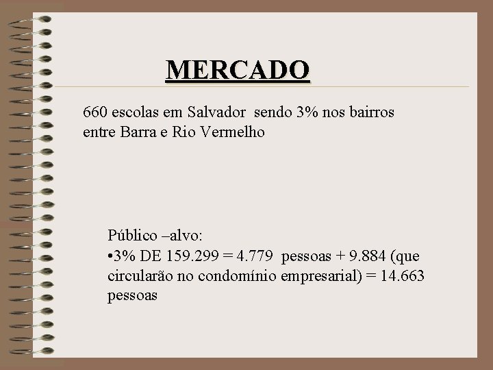 MERCADO 660 escolas em Salvador sendo 3% nos bairros entre Barra e Rio Vermelho