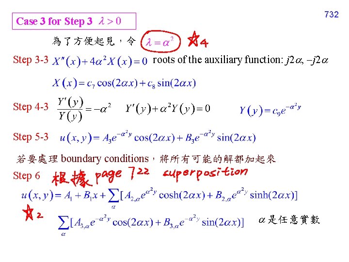 732 Case 3 for Step 3 為了方便起見，令 Step 3 -3 roots of the auxiliary