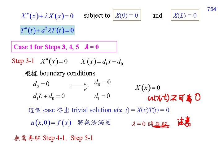 subject to X(0) = 0 and Case 1 for Steps 3, 4, 5 =