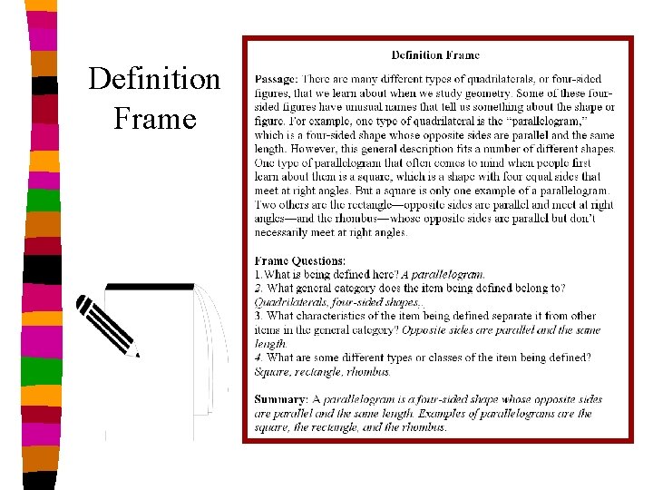 Definition Frame Definition Frame