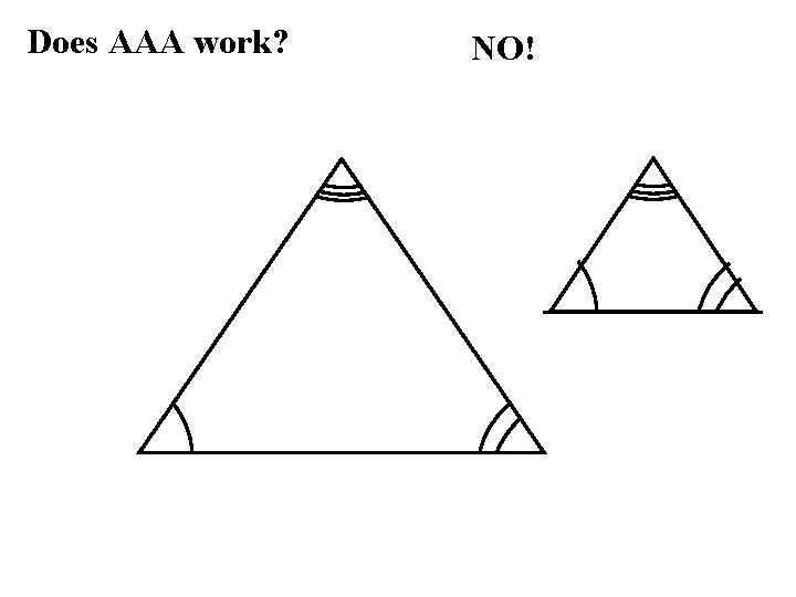Does AAA work? NO! Does AAA work? NO!