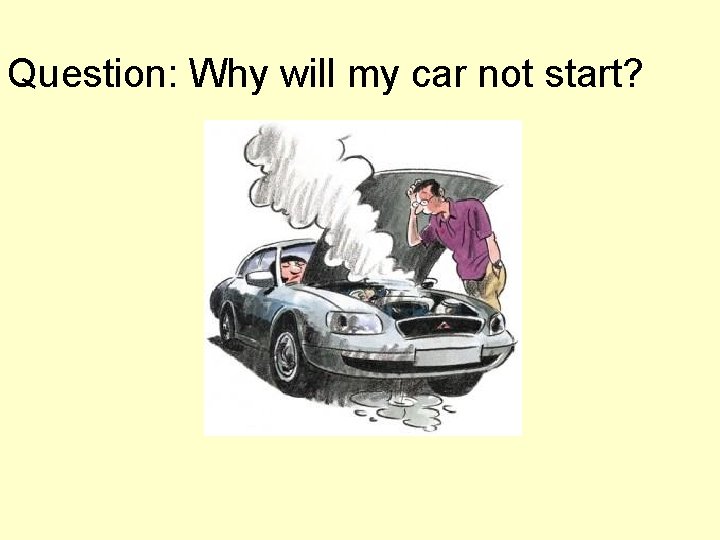 Question: Why will my car not start? 
