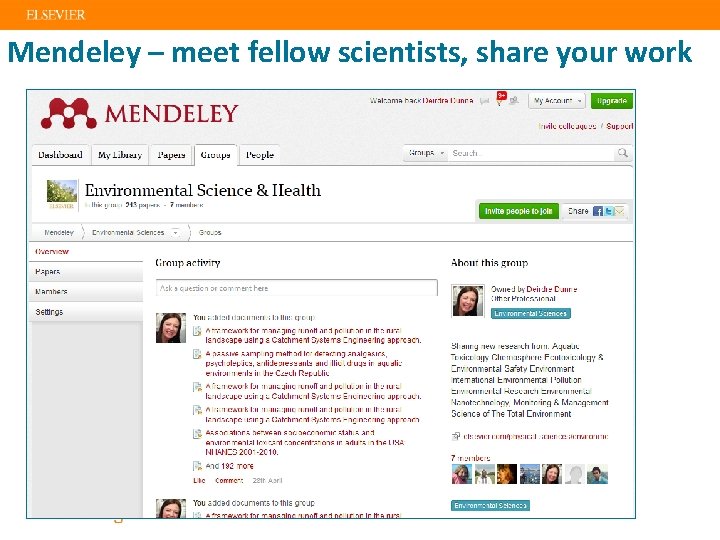Mendeley – meet fellow scientists, share your work 